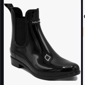 Nautica Women's Black Rain Ankle Boots